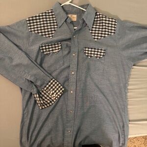 LG Vintage Western Wear Glass Button Shirt